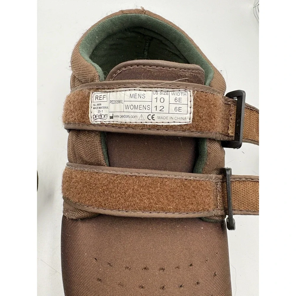 Pedors Ref Brown Canvas Hook & Loop Strap Sneaker Men's US 10 Women's US 12
